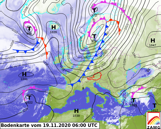 ZAMG Bodenkarte, 6 UTC